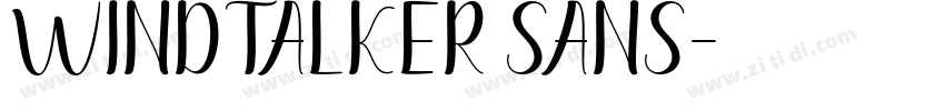 Windtalker Sans字体转换